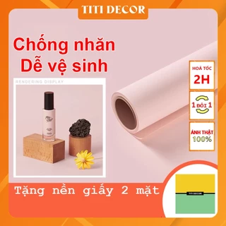 Phông Nền Chụp Ảnh PVC Hồng Pastel Chống Nhăn, Dễ Vệ Sinh, Background Chụp Ảnh Sản Phẩm - TiTi Decor