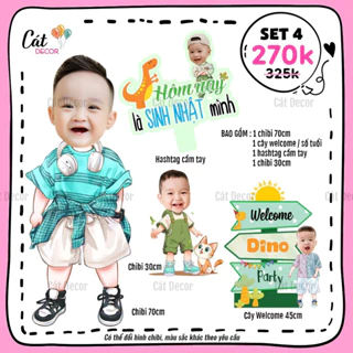 Set chibi sinh nhật cho bé trai và gái — TẶNG KÈM keo dán 502