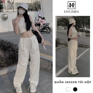 Quần dù dây rút jogger ống rộng thể thao nữ ullzang hyominstore