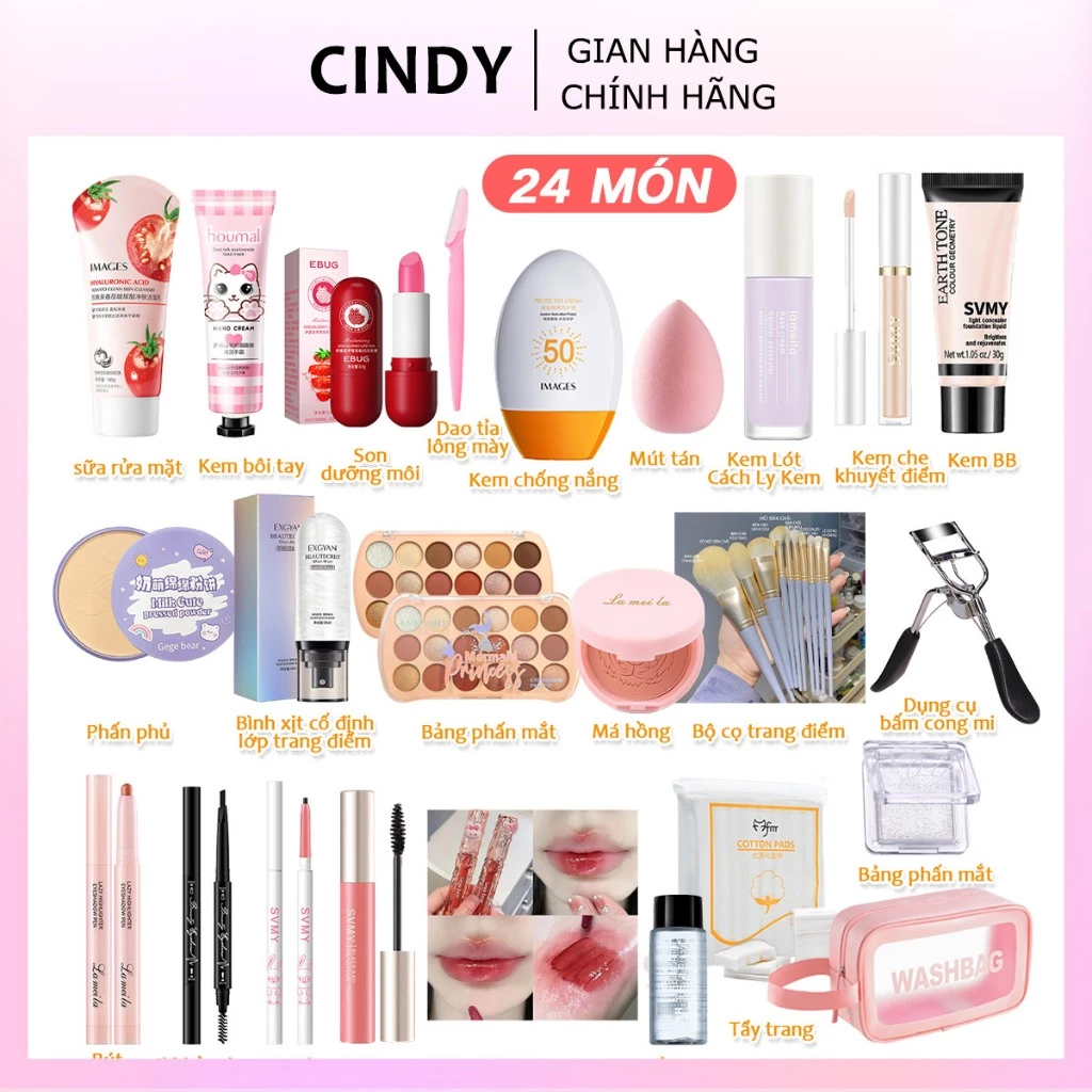 bộ makeup đầy đủ,Bộ Trang Điểm Đầy Đủ 24 Món Cơ Bản Từ A-Z Set Trang Điểm Cá Nhân Bộ Makeup Nhẹ Nhàng Đi Chơi Cho Nàng