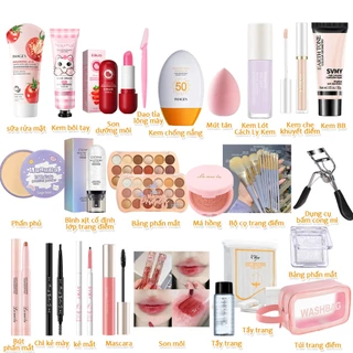 Set 24 món Mỹ Phẩm Bộ Trang Điểm Đầy Đủ Make Up Mascara +Sữa rửa mặt+kẻ mắt Cosmetic Che Khuyết Điểm-BJ-T24C01