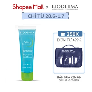 Gel rửa mặt tạo bọt, không chứa xà phòng Bioderma Sebium Gel Moussant - 45ml