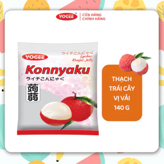 Thạch trái cây YOGEE Konjac Jelly vị Vải 140g (14g × 10 gói nhỏ)