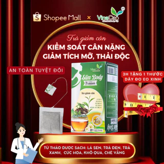 Trà hỗ trợ giảm cân an toàn Slim Body Premium Vinacao - Giảm cân, giảm mỡ máu, thanh nhiệt, mát gan