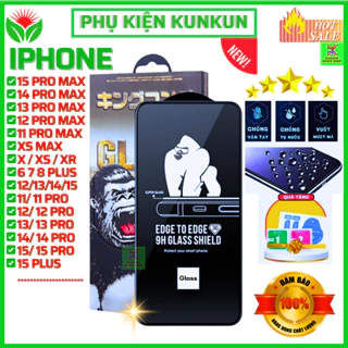 Kính cường lực cho iphone 11 pro max 12 pro max 13 promax 14 15 pro max 7 plus 8 x xr xs max - Full màn 3D