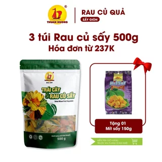 Rau Củ Sấy Không Đường Thuận Hương 500gr_Loại 1 Hàng Xuất Khẩu_Túi Zip