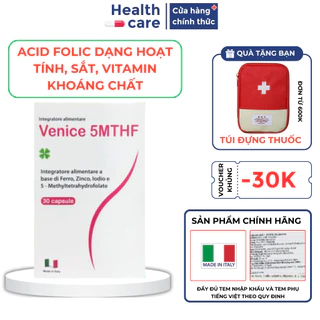 Venice 5-MTHF - Bổ Sung Folate, Bổ Trứng, Tăng Khả Năng Sinh Sản, Ngăn Dị Tật Thai Nhi, Bổ Bầu, Vitamin Cho Mẹ Bầu