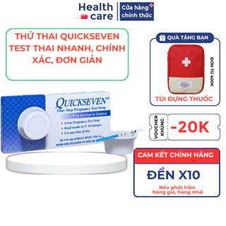 Que Thử Thai Quickseven  - Test Thử Thai Phát Hiện Nhanh, Chính Xác (Hộp 1 Que Thử) [TANAPHAR]