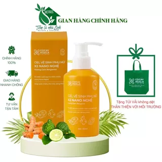 Dung dịch vệ sinh phụ nữ X2 Nano nghệ hữu cơ hương cam bergamot 150ml - kháng khuẩn, hết nấm n.g.ứa, the mát cả ngày