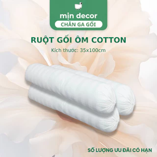 Ruột Gối Ôm Cotton Mịn Decor, Ruột Ôm Bông Gòn Mềm Êm, Kích Thước 35x100cm