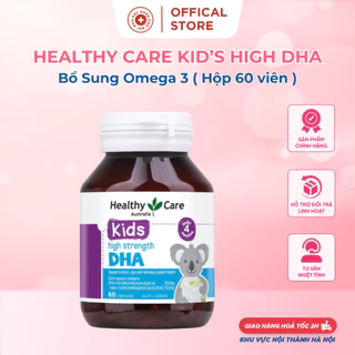 Viên Bổ Sung DHA Cho Bé Healthy Care Kid’s High DHA , Bổ Sung Omega 3 ( Hộp 60 viên ) - Úc