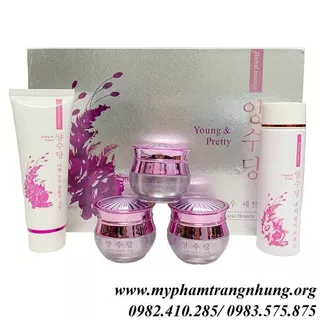 BỘ YOUNG PRETTY HÀN QUỐC 5IN1 TRẮNG DA MỜ NÁM TÀN NHANG (CHÍNH HÃNG)