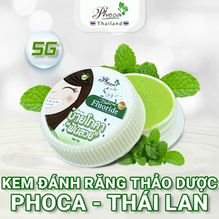 Kem đánh răng thảo dược BY PHOCA Thái Lan 5g giúp răng trắng sáng, dùng được cho người niềng răng By Phoca