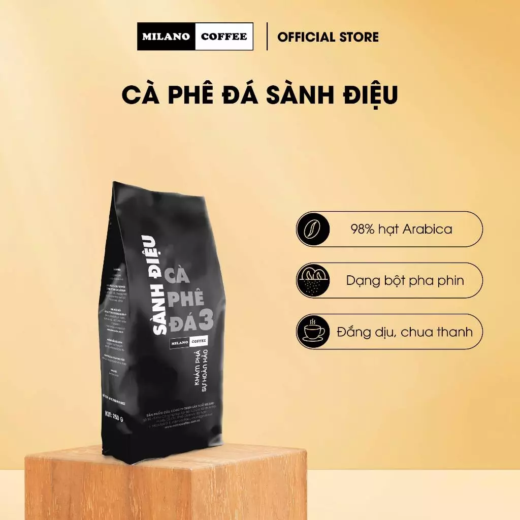 Cà phê Milano loại cà phê Đá 3 Sành Điệu 250g