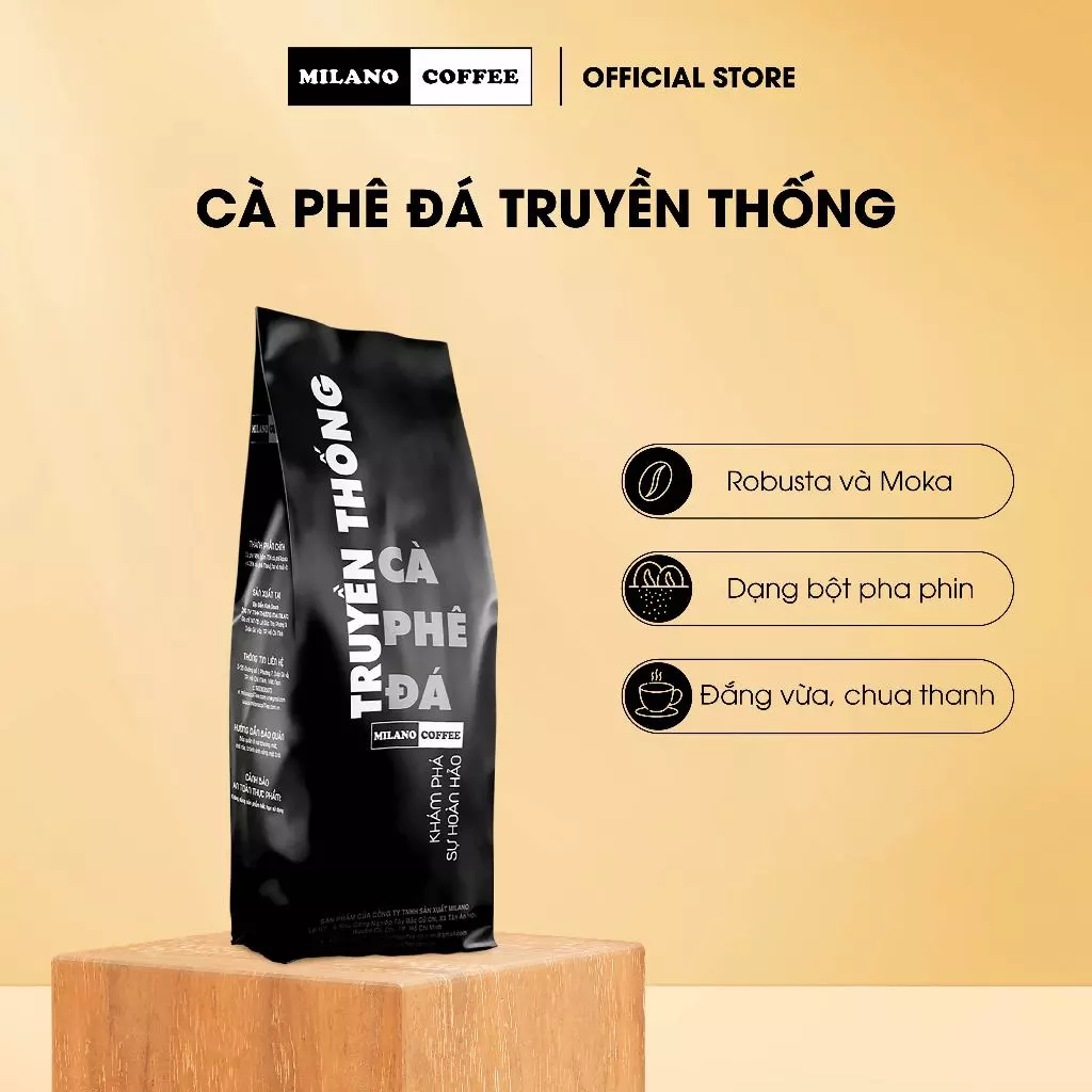 Cà phê Milano loại cà phê Đá 1 Truyền Thống 250g