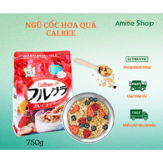 Calbee ngũ cốc trái cây tổng hợp 750g ( màu đỏ)- Hàng Nhật Nội Địa