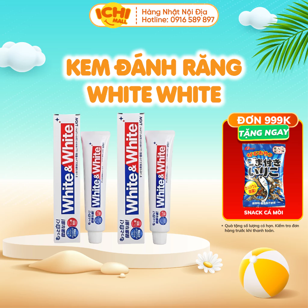 Kem Đánh Răng White And White Lion 150g Của Nhật