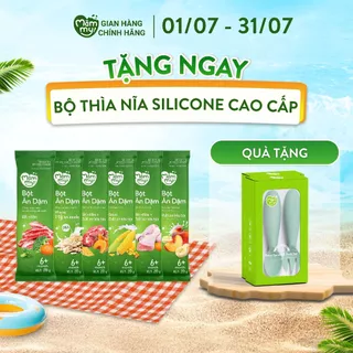 Combo 6 gói bột Mămmy ăn dặm cho bé từ 6 tháng bột sữa yến mạch, sữa bắp non, trái cây mùa hè, cháo sườn heo, thịt bò,..