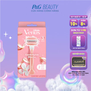 Bộ Dao Cạo Nữ Và 2 Đầu Dao GILLETTE VENUS Comfortglide White Tea