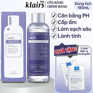 Toner Klairs 180ml phục hồi da dưỡng da trắng sáng giúp giảm mụn cấp ẩm hiệu quả, nước hoa hồng dear klairs