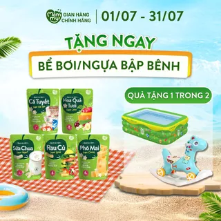 Combo 5 bánh ăn dặm Mămmy vị rau củ, phô mai, trái cây, cá tuyết, sữa chua giòn tan, vừa tay bé gói 25g