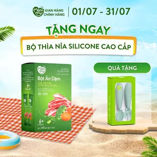 Bột ăn dặm vị cháo sườn heo cà rốt bông cải xanh Mămmy bổ sung sắt và kẽm đáp ứng 100% nhu cầu DHA cho bé - 140gr