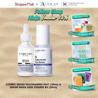 Combo PHỤC HỒI TRẮNG SÁNG Serum Niacinamide và Serum B5 Carenel