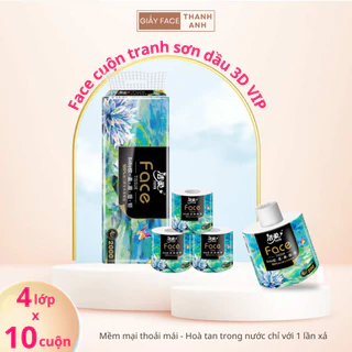 Giấy vệ sinh Face VIP cuộn đại hơn 2kg cao cấp tan mịn, Giấy Face Thanh Anh, giấy face, face cuộn