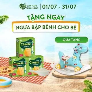 [TẶNG XE NGỰA KHI MUA 3 HỘP] Phô mai tách muối Mămmy dạng bột rắc cơm, cháo cho bé ăn dặm, hộp 10 ống (3g/ ống)