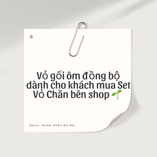 Vỏ gối ôm đồng bộ theo set đã đặt kích thước 35-110cm