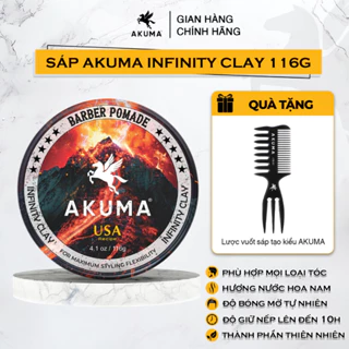 Sáp vuốt tóc AKUMA INFINIT CLAY hương nước hoa, hỗ trợ dưỡng tóc tạo kiểu, giữ nếp tóc trên 10 giờ