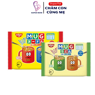 Mì Mug Nissin‎ Nhật Bản gói 4 túi nhỏ cho bé ăn dặm từ 1 tuổi