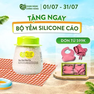 Gạo mầm sữa hữu cơ Mămmy chuyên nấu cháo cho bé ăn dặm từ 6 tháng, hũ 140gr