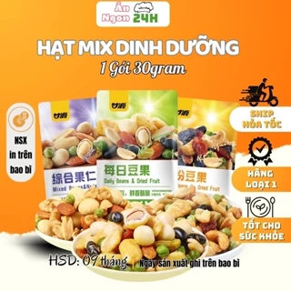 Gói hạt mix dinh dưỡng sấy giòn, hạt dinh dưỡng mix 7 vị ăn liền Ganyuan 30gr, hạt ngũ cốc tẩm vị ăn sáng ăn vặt