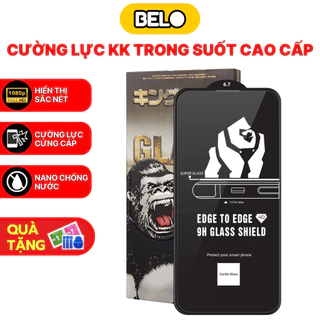 Kính cường lực iphone 15/14/13/12/11/Pro/Pro Max - KK - Belo - Siêu bền - Chống vỡ - Siêu trong suốt