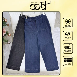 OOTD BIGSIZE | Quần denim lửng viền chỉ nổi