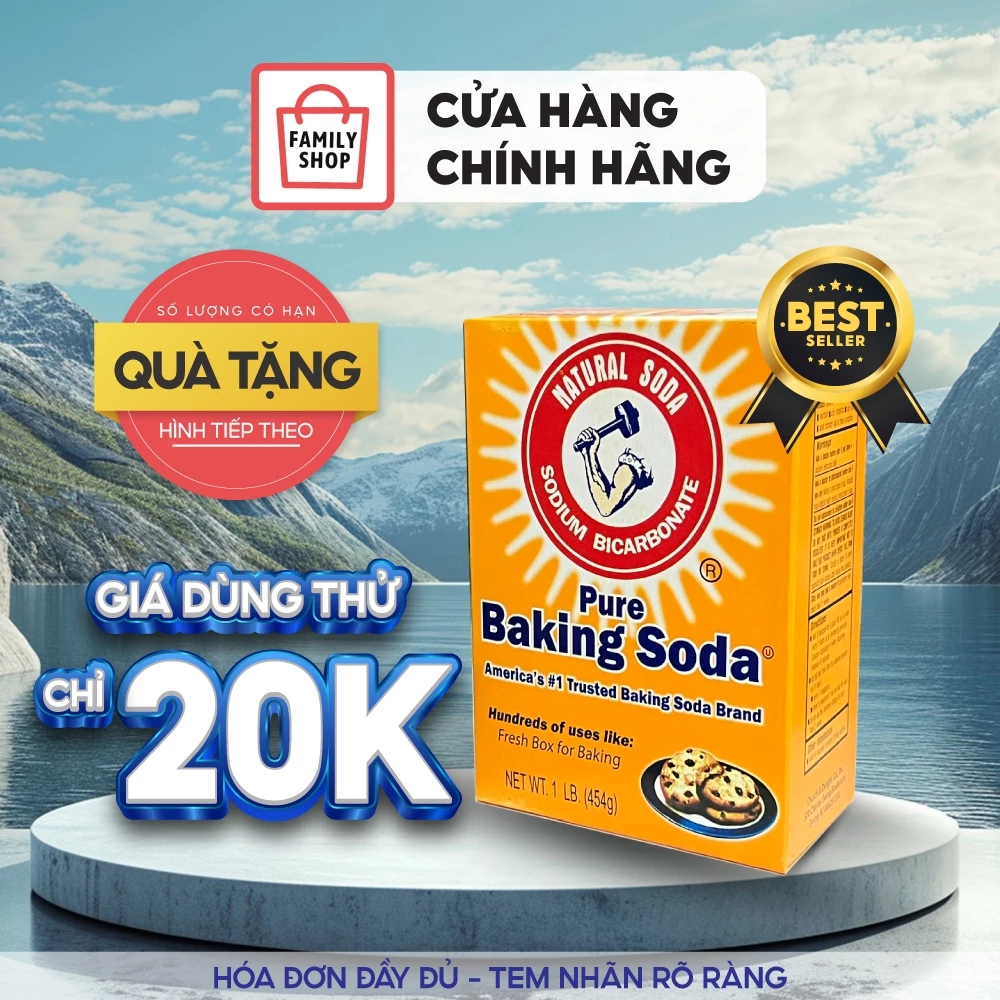 Natural Soda Bột Baking Soda Nhiều Công Dụng: Làm Sáng Răng, Tẩy Rửa Nhà Cửa, Tẩy Trắng Quần Áo.