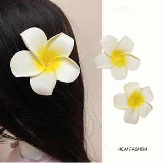 Bloomshop🌷Kẹp tóc hình bông hoa bằng xốp phong cách mùa hè đi biển phụ kiện cho nữ size trung size to