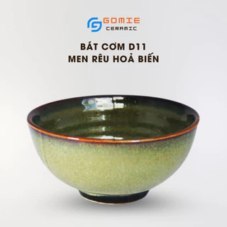 Bát Cơm D11 Men Rêu Hoả Biến - Chén Cơm Men Rêu Hoả Biến - Bát Ăn Cơm - Gốm Sứ Cao Cấp Bát Tràng