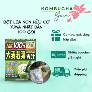 [Hộp 100 gói] Bột Lúa Mạch Nâng Cao Sức Khỏe Aojiru, Cung Cấp Vitamin Nhật Bản, Non Grass Barley