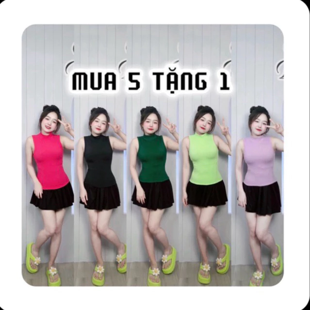 Áo Ba Lỗ Cổ Lọ Dáng Dài Thun Gân Lụa - Nhi Clothing NC06