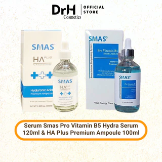 Serum Smas Pro Vitamin B5 Hydra Serum 120ml & Tinh Chất Cấp Ẩm SMAS HA Plus Premium Ampoule 100ml