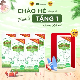 COMBO Mua 5 TẶNG 1 Tắm gội thảo dược ELEMIS 500ml chống rôm sảy, hăm tã, mịn da an toàn cho trẻ sơ sinh chai