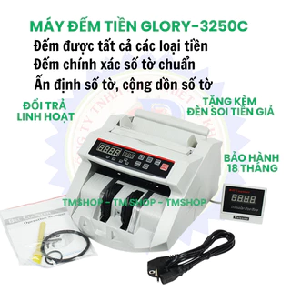 Máy đếm tiền GLORY_3250C,đếm chính xác số tờ,ấn định số tờ cần đếm,cộng dồn, siêu bền