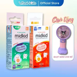 Xịt chống sâu răng Midkid chính hãng 30ml nuốt được cho bé từ 1 tuổi giúp bảo vệ và làm sạch răng, ngừa mảng bám