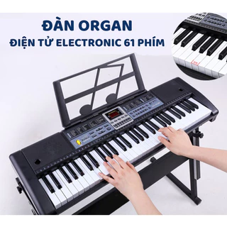 Đàn Piano Đàn Organ Electronic Điện Tử cho bé - Đàn điện tử 61 Phím Dành Cho Người Lớn Học Kèm Mic Sạc Giá Đỡ