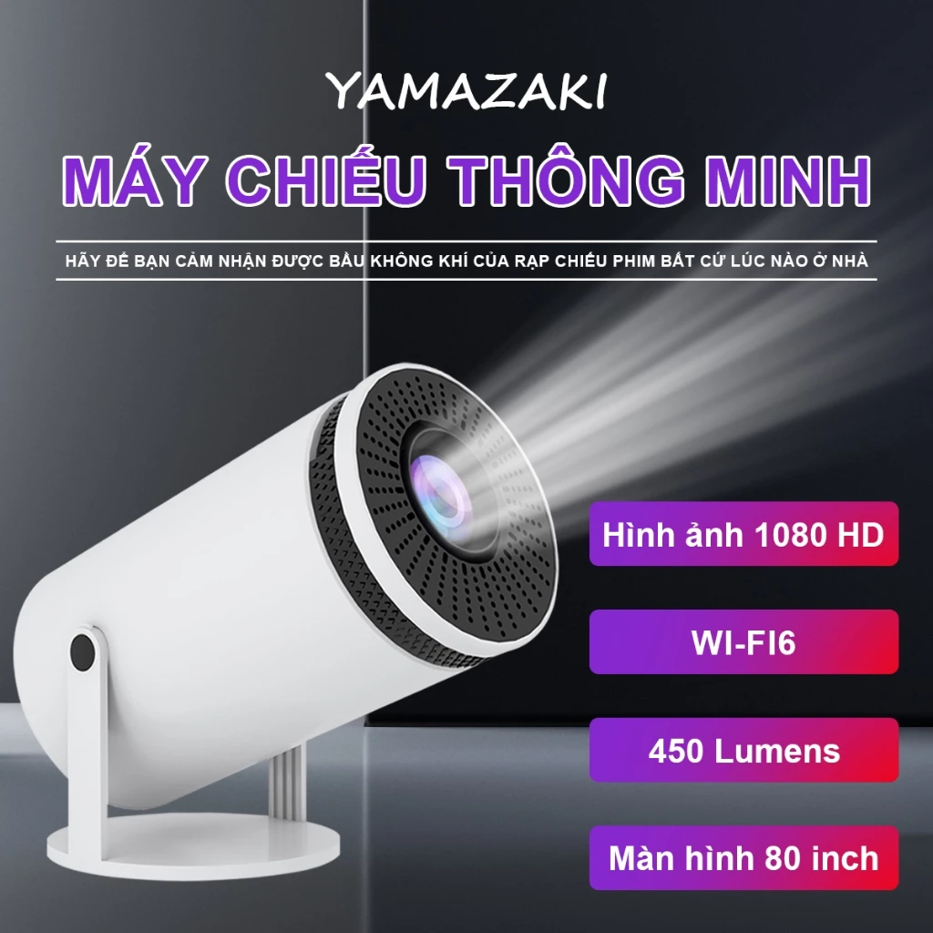 Máy chiếu mini HY300 - T8 tích hợp sẳn loa hệ điều hành androi 12.0 với hơn 4000 ứng dụng Yamazaki