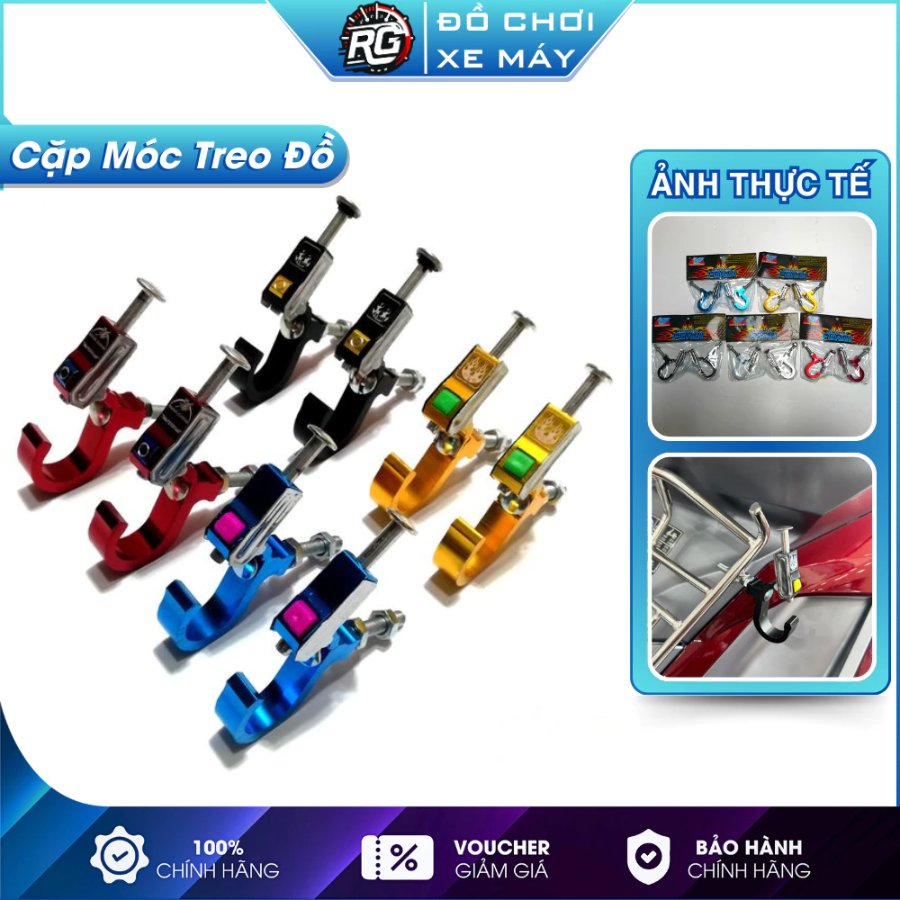 Cặp Móc Treo Đồ Xe Máy Có Nút Bấm Khả Năng Chiệu Lực Tốt