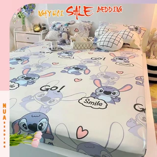 Bộ Ga Gối 3 món Cotton Poly Mẫu Xinh, Drap Giường m4/m6/m8, Ga Trải Giường Và 2 Vỏ Gối Nằm