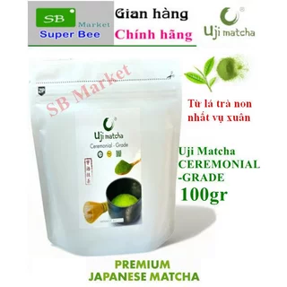 Bột Matcha CEREMONIAL PREMIUM 100GR nguyên chất Dùng trong pha chế, làm bánh, làm kem và làm đẹp da.